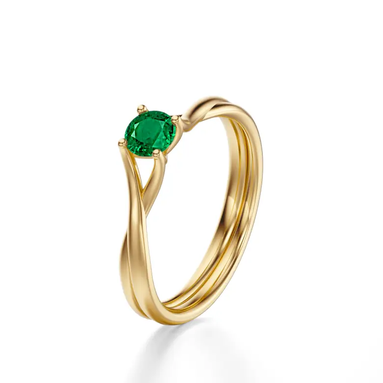 Pierścionek zaręczynowy z szmaragdem AJPZ_132